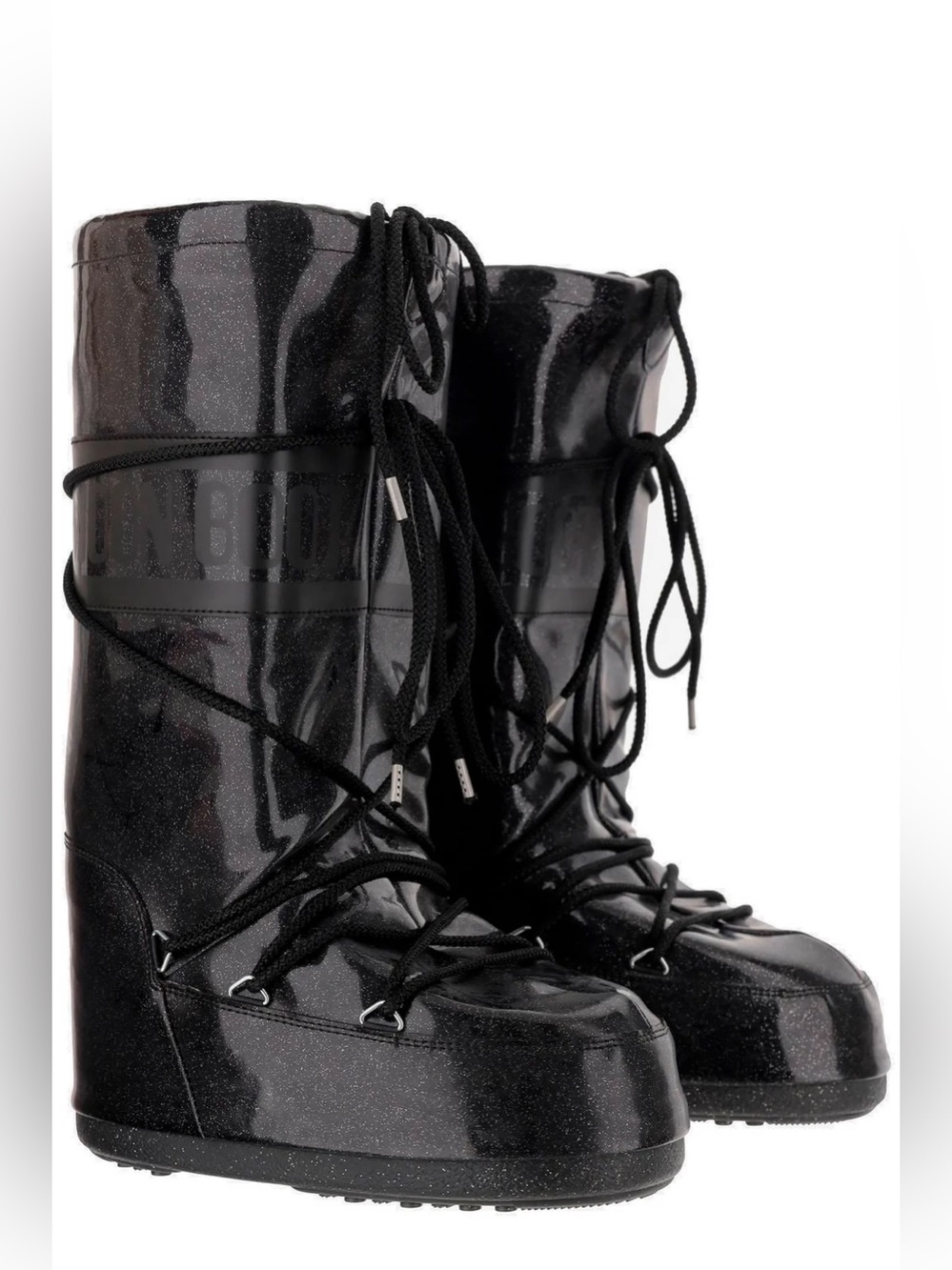 Moon Boot Icon Glitter💎Bling Moon Boots Padded Snow Boots Waterproof BNWT